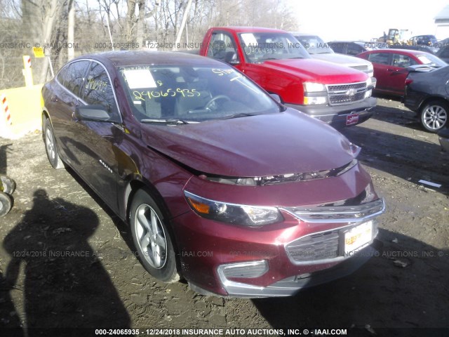 1G1ZB5ST6GF258769 - 2016 CHEVROLET MALIBU LS BLACK photo 1