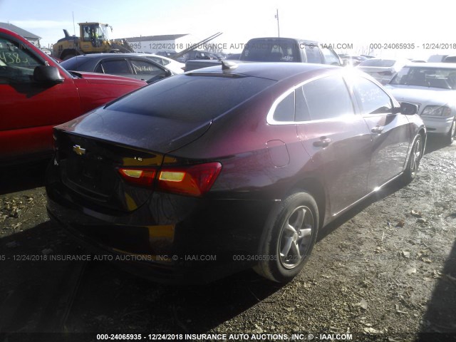 1G1ZB5ST6GF258769 - 2016 CHEVROLET MALIBU LS BLACK photo 4