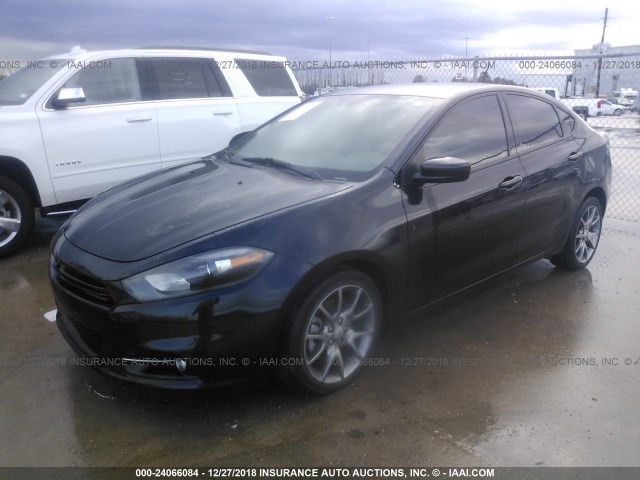 1C3CDFBB5ED865232 - 2014 DODGE DART SXT BLACK photo 2