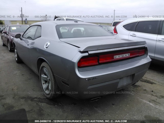 2C3CDYAG3EH274005 - 2014 DODGE CHALLENGER SXT SILVER photo 3