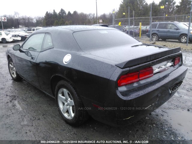 2B3LJ44V79H577318 - 2009 DODGE CHALLENGER SE BLACK photo 3