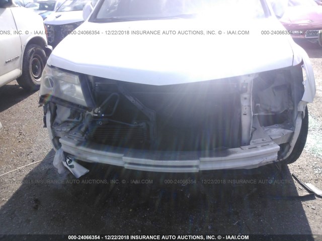 2HNYD28497H546080 - 2007 ACURA MDX TECHNOLOGY WHITE photo 6