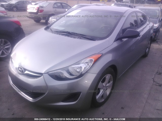 KMHDH4AE2BU102922 - 2011 HYUNDAI ELANTRA GLS/LIMITED SILVER photo 2