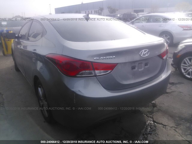 KMHDH4AE2BU102922 - 2011 HYUNDAI ELANTRA GLS/LIMITED SILVER photo 3