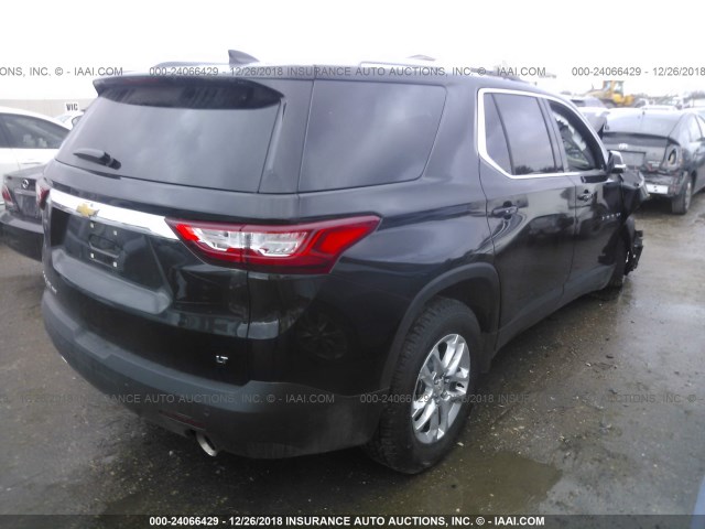 1GNEVGKW3JJ206028 - 2018 CHEVROLET TRAVERSE BLACK photo 4