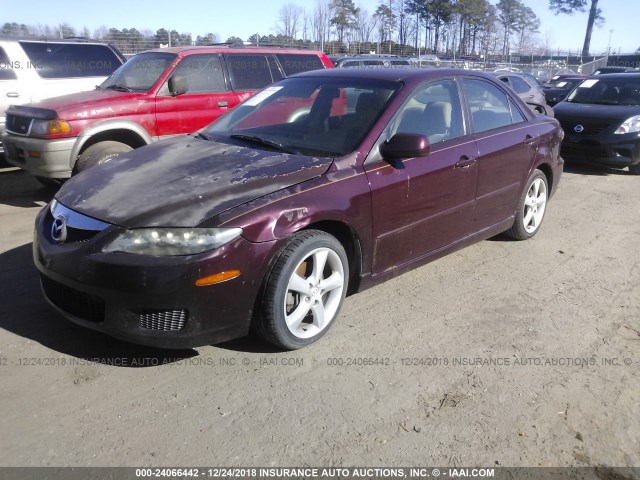 1YVHP80D775M07501 - 2007 MAZDA 6 S PURPLE photo 2