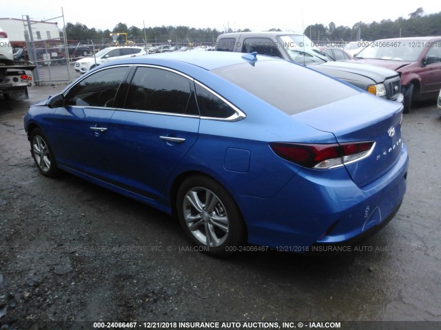 5NPE34AF8JH649878 - 2018 HYUNDAI SONATA SPORT/LIMITED BLUE photo 3