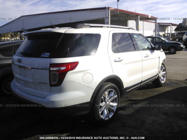 1FM5K7D88FGA71211 - 2015 FORD EXPLORER XLT WHITE photo 4