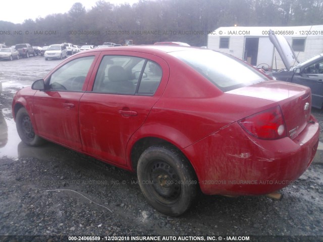 1G1AK58F887253454 - 2008 CHEVROLET COBALT LS RED photo 3