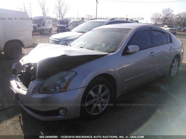 1N4BA41E05C859561 - 2005 NISSAN MAXIMA SE/SL SILVER photo 2