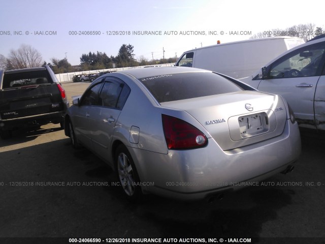 1N4BA41E05C859561 - 2005 NISSAN MAXIMA SE/SL SILVER photo 3