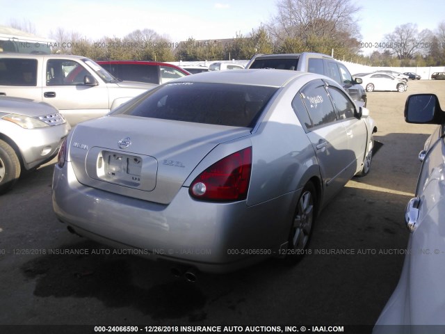 1N4BA41E05C859561 - 2005 NISSAN MAXIMA SE/SL SILVER photo 4