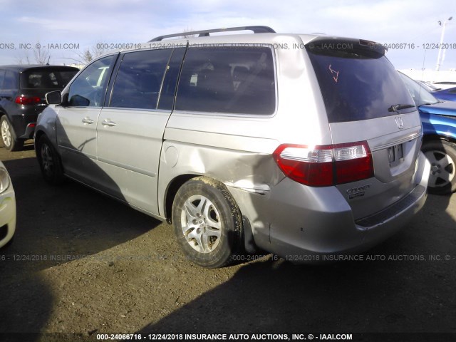 5FNRL38786B444707 - 2006 HONDA ODYSSEY EXL GRAY photo 3