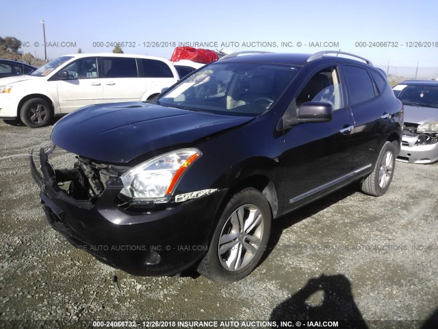JN8AS5MTXCW294965 - 2012 NISSAN ROGUE S/SV BLACK photo 2