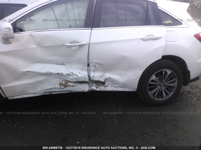 5J8TB4H78JL007621 - 2018 ACURA RDX ADVANCE 白色 照片 6