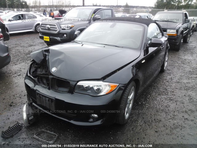 WBAUN1C57CVH84278 - 2012 BMW 128 I BLACK photo 2