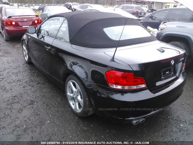 WBAUN1C57CVH84278 - 2012 BMW 128 I BLACK photo 3