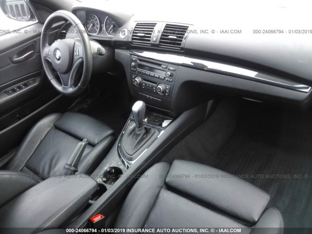 WBAUN1C57CVH84278 - 2012 BMW 128 I BLACK photo 5