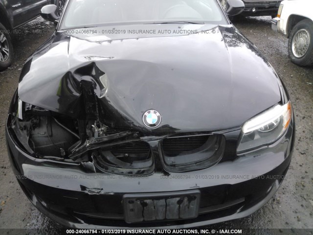 WBAUN1C57CVH84278 - 2012 BMW 128 I BLACK photo 6