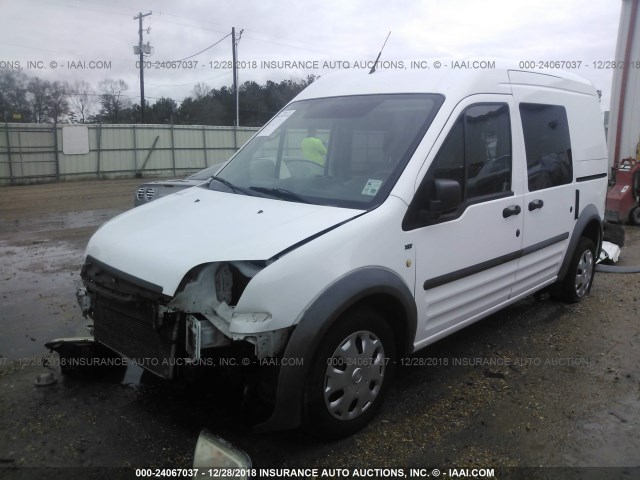 NM0LS6BN2CT113077 - 2012 FORD TRANSIT CONNECT XLT WHITE photo 2
