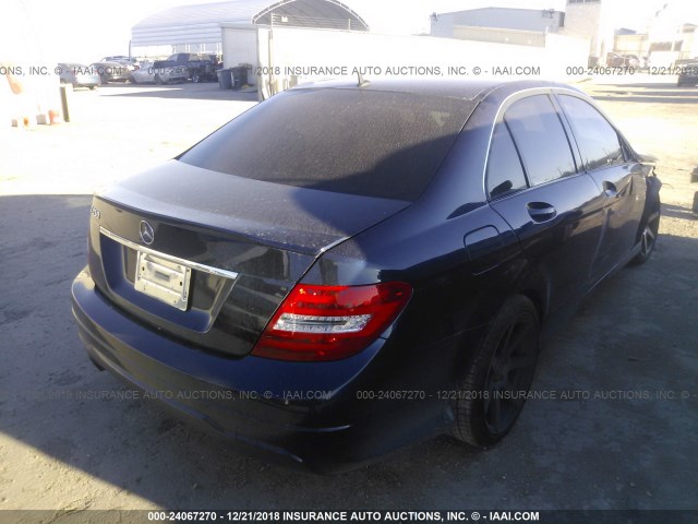 WDDGF4HB0EA945418 - 2014 MERCEDES-BENZ C 250 BLACK photo 4