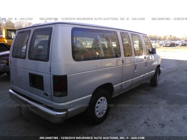 1FMRE11282HA90013 - 2002 FORD ECONOLINE E150 WAGON SILVER photo 4