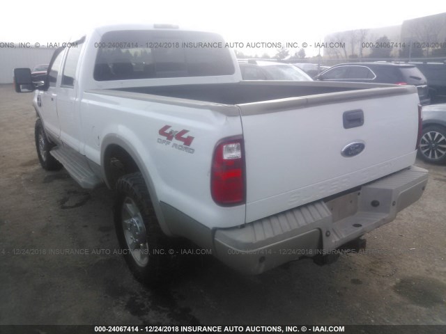 1FTWW31R58EC65129 - 2008 FORD F350 SRW SUPER DUTY WHITE photo 3