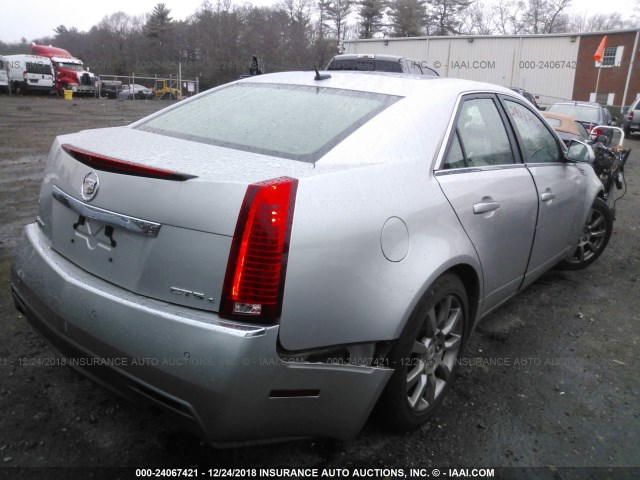 1G6DT57V280180278 - 2008 CADILLAC CTS HI FEATURE V6 SILVER photo 4