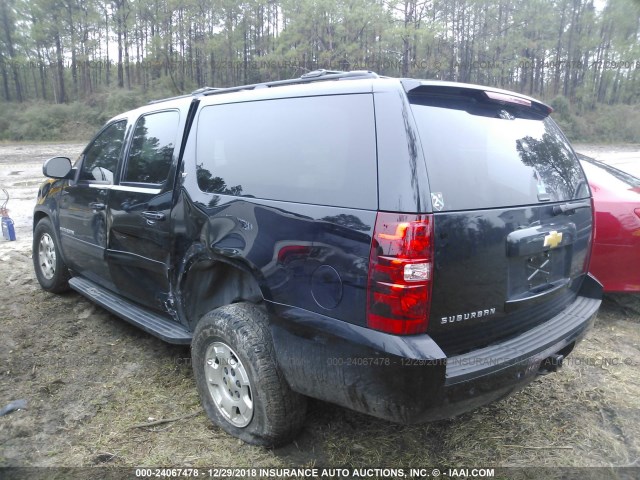 1GNSCJE08ER135610 - 2014 CHEVROLET SUBURBAN C1500 LT BLACK photo 3