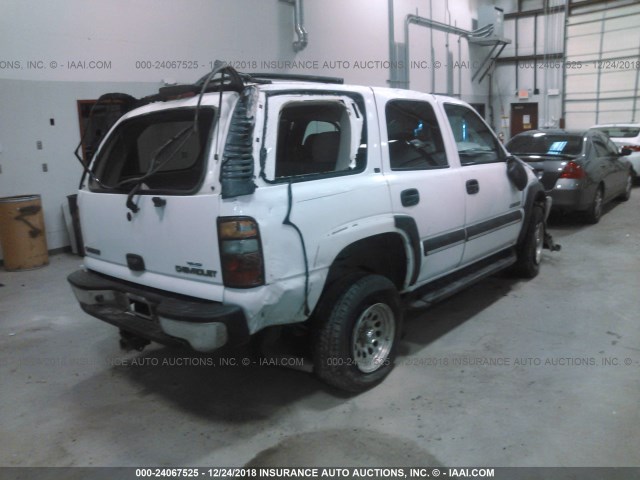 1GNEK13ZX2J143168 - 2002 CHEVROLET TAHOE K1500 WHITE photo 4