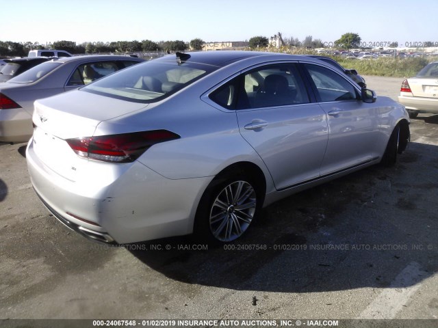 KMHGN4JE6JU235252 - 2018 GENESIS G80 PREMIUM/ULTIMATE SILVER photo 4