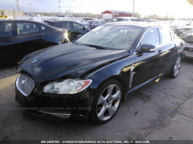 SAJWA05B49HR43347 - 2009 JAGUAR XF LUXURY BLACK photo 2