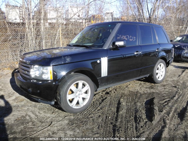 SALME15428A289613 - 2008 LAND ROVER RANGE ROVER HSE BLACK photo 2