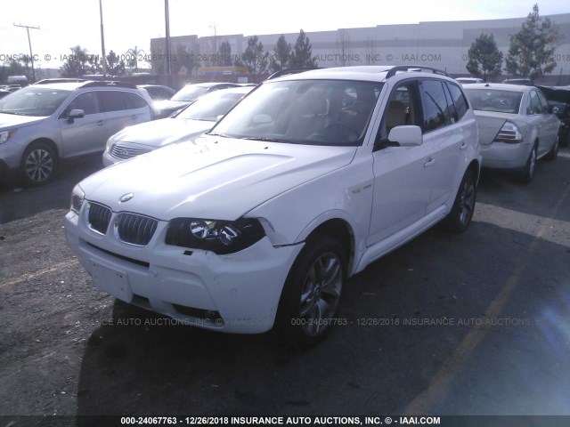 WBXPA93496WG76120 - 2006 BMW X3 3.0I WHITE photo 2