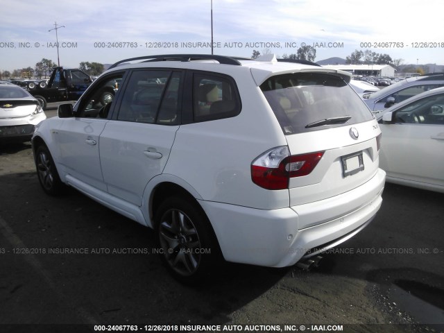 WBXPA93496WG76120 - 2006 BMW X3 3.0I WHITE photo 3