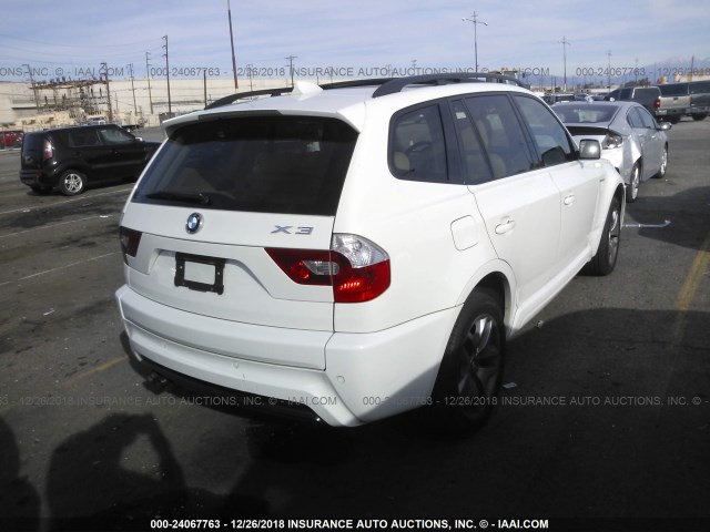 WBXPA93496WG76120 - 2006 BMW X3 3.0I WHITE photo 4