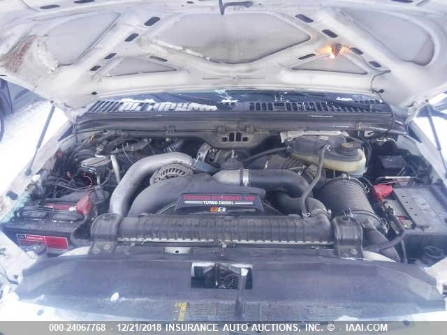 1FTSW21P56EA98193 - 2006 FORD F250 SUPER DUTY თეთრი ფოტო 10