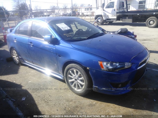 JA32U2FU1AU005042 - 2010 MITSUBISHI LANCER ES/ES SPORT BLUE photo 1