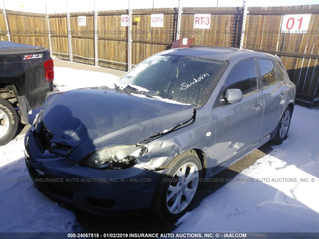 JM1BK343971646814 - 2007 MAZDA 3 HATCHBACK GRAY photo 2