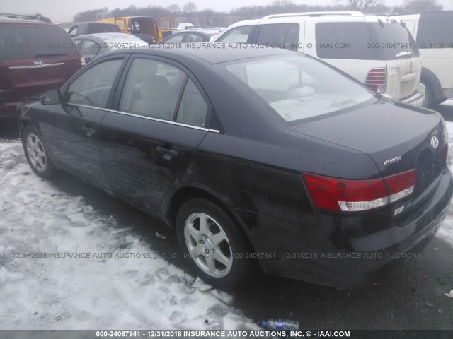 KMHEU46C86A085557 - 2006 HYUNDAI SONATA GLS/LX BLACK photo 3