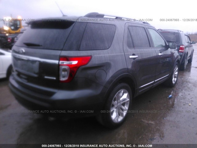 1FM5K7D84FGB39441 - 2015 FORD EXPLORER XLT GRAY photo 4