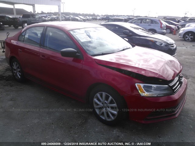 3VWD17AJ0FM355963 - 2015 VOLKSWAGEN JETTA SE RED photo 1