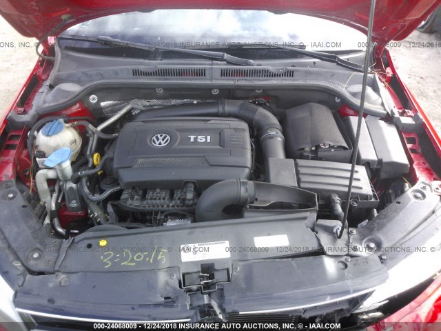 3VWD17AJ0FM355963 - 2015 VOLKSWAGEN JETTA SE RED photo 10