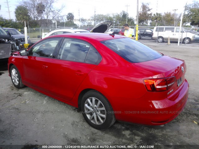 3VWD17AJ0FM355963 - 2015 VOLKSWAGEN JETTA SE RED photo 3