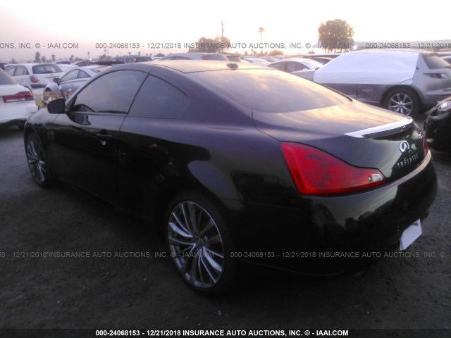 JN1CV6EL0BM263608 - 2011 INFINITI G37 BLACK photo 3