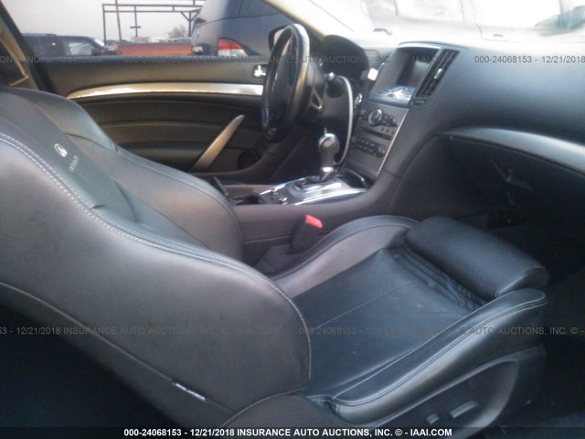 JN1CV6EL0BM263608 - 2011 INFINITI G37 BLACK photo 5