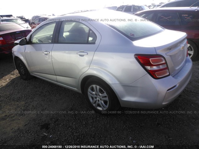 1G1JB5SG9H4178377 - 2017 CHEVROLET SONIC LS 银色 照片 3