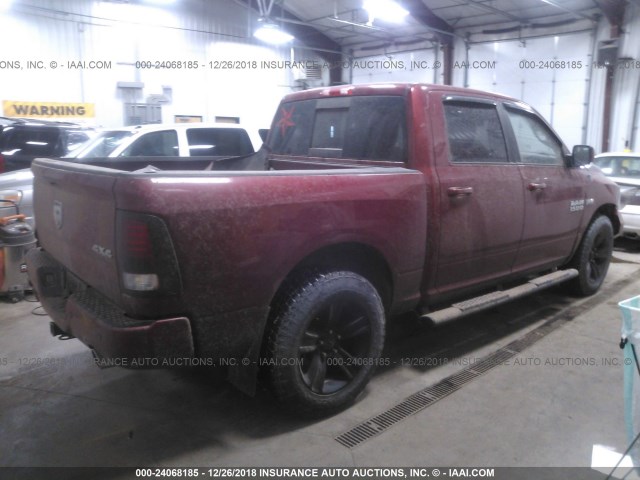 1C6RR7MT3DS616707 - 2013 RAM 1500 SPORT MAROON photo 4