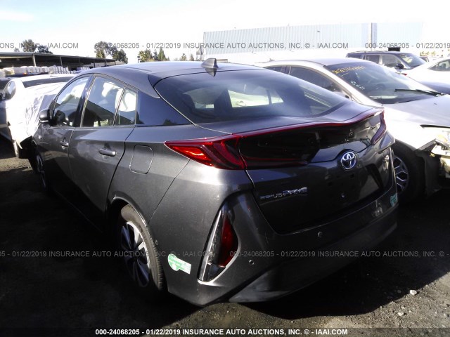JTDKARFP2H3003183 - 2017 TOYOTA PRIUS PRIME  灰色 照片 3