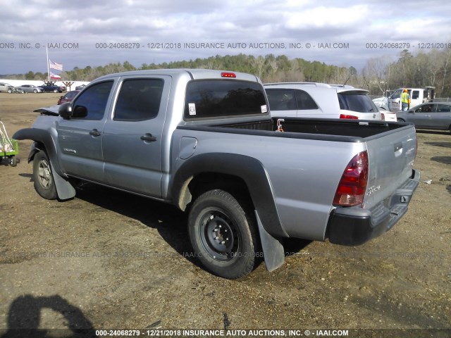 3TMJU4GN6EM168182 - 2014 TOYOTA TACOMA DOUBLE CAB PRERUNNER SILVER photo 3